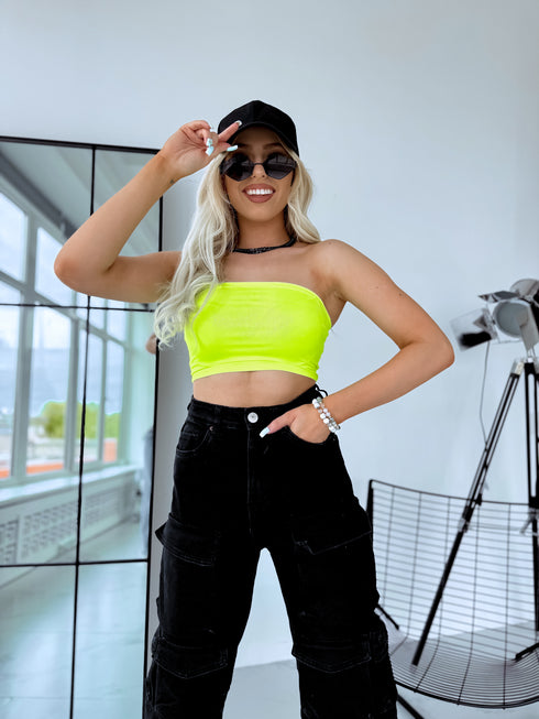NEON SALADGREEN crop top "BETTY 004"